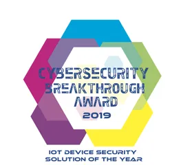 2019 Cyber Security Breakthrough Awards Badge Sectigo IoT Device Security Solution of the Year