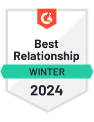 Best relationship Winter 2024 Sectigo listed as best relationship in 2024 G2 Winter