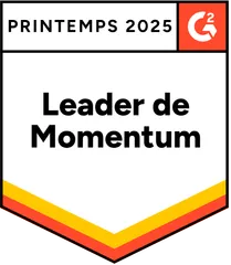 Momentum leader printemps 2025 Sectigo CLM listé comme Momentum Leader SSL et CLM dans le rapport G2 du printemps 2025